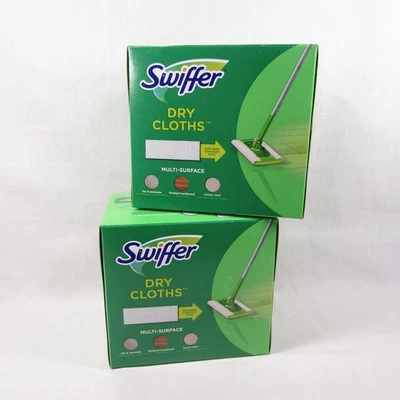 Swiffer Sweeper Dry Sweeping Cloths Refill Box LOT OF 2 (32 count) Boxes - Image 1 of 4