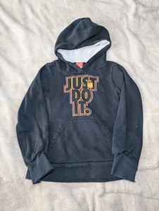 Vintage Kids Y2K 00s Nike Embroidered Hoodie Sweater Size S - Picture 1 of 6