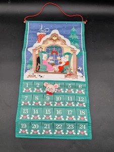 Vintage 1987 Avon Christmas Advent Calendar With Mouse Santa Mrs Claus Deer Snow - Picture 1 of 13