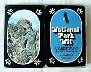 Juego de cartas vintage 1985 National Park Wit Trivia 2 barajas en estuche de plástico - Imagen 1 de 8