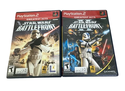 Sony PlayStation 2 PS2 Disc CASE No Manual Star Wars Battlefront 1 + 2 LOT GH - Image 1 of 4