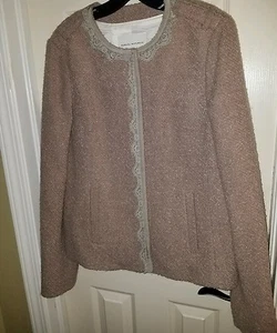 BANANA REPUBLIC Womens Size 12 Trendy Wool Blend Front Snap Coat Jacket  - Picture 1 of 7