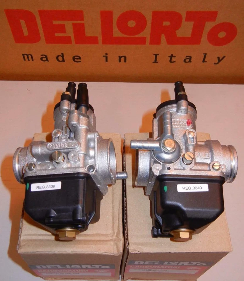 Dellorto PHBH BS/BD 28mm PAIR carburetors Moto Guzzi V50III & Monza   #3339/3340 - Imagem 1 de 1