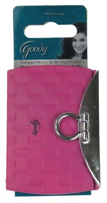 Cartera Goody Compacto Espejo Rosa Portátil 1x 3x Aumento Maquillaje Viaje Pliegues Foto 1 de 3
