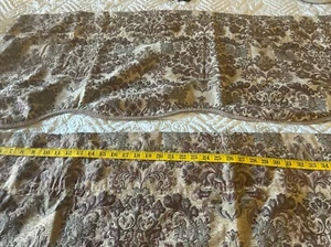  Victorian style Green Floral Beige Tapestry Valance 51 x 22" Scalloped - Picture 1 of 4