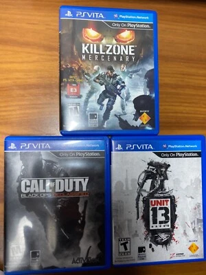 3 Popular Shooters Playstation PS Vita Games Lot -tested- Please READ - Image 1 of 4