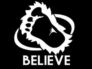 BIGFOOT BELIEVE Vinyl Decal Car Sticker Wall Truck CHOOSE SIZE COLOR - Picture 1 of 2