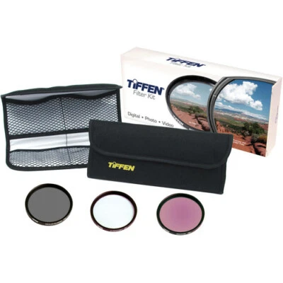 Tiffen 77mm Wide Angle Filter Kit 3 Filters - Haze, Pola, Enhancing - 77WIDEFKIT - Image 1 of 4