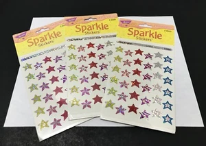Vintage 1990's TREND Sparkle Stickers - Star Brights - 3 Packs - New/Old Stock - Picture 1 of 4