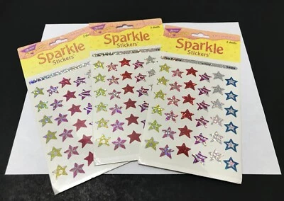 Vintage 1990's TREND Sparkle Stickers - Star Brights - 3 Packs - New/Old Stock - Image 1 of 4
