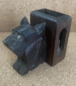 Black Forest Scottie Dog Matchbox Holder - Picture 1 of 5