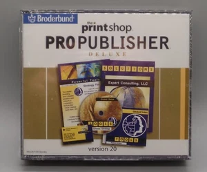 The Print Shop- PRO PUBLISHER- Deluxe Version 20-Broderbund-NEW w/ SHRINK WRAP - Picture 1 of 3