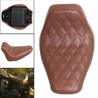 Diamond Brown Solo Driver Seat Fit For Harley Softail Deluxe FLSTN/EFI FLSTNI Foto 1 de 4