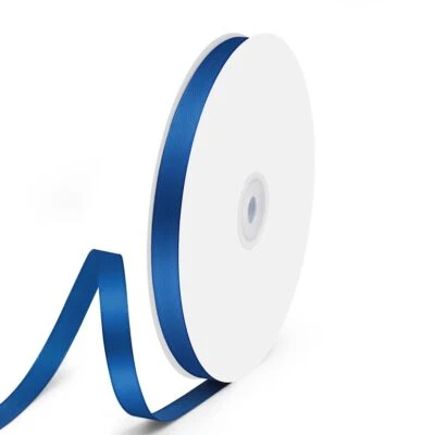 Navy Blue Satin Ribbon 3/8 Inch x 100 Yards for Bows Wrapping Wedding DIY - Image 1 of 4