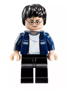 Lego Harry Potter Minifigur dunkelblau offene Jacke hp087 Set 4840 The Burrow - Bild 1 von 5
