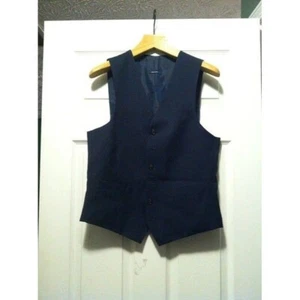 STAFFORD MEN'S NEW NAVY 51%WOOL 47%POLYESTER VEST SIZE: SMALL - Picture 1 of 8