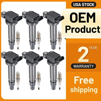 Kit de 6 bobinas de encendido y bujías para Toyota Tacoma 2005-2020 2,7 L UF495 Foto 1 de 4