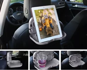 Soporte de mesa gris para reposacabezas de vehículo de automóvil para tabletas y bandeja de dispositivo DVD duradero - Imagen 1 de 6