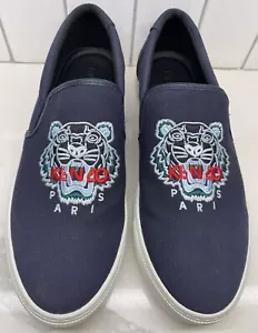 Kenzo K-Skate Tiger Slip On Sneakers Dark Blue Green Red Size EU 44 US 11 - Picture 1 of 6