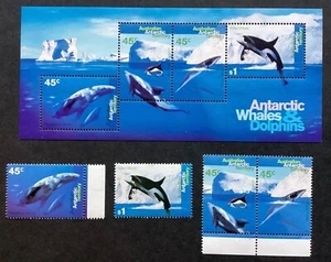 TERRITORIO ANTÁRTICO AUSTRALIANO 1995 Juego Ballenas + Delfines + M/S mnh (B460) - Imagen 1 de 2
