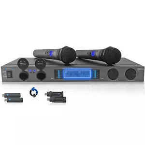 TPro Professional Dual UHF Rechargeable Wireless Microphone System with two Mics - Picture 1 of 7
