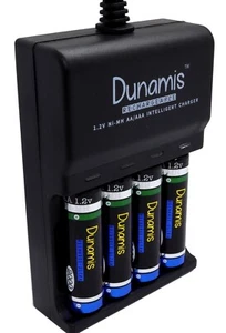 Dunamis AA & AAA HIGH CAPACITY Ni-MH 1.2v Rechargeable Batteries with Charger - Picture 1 of 17
