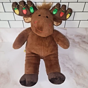 Peluche Navidad Build-a-Bear HAL BOY MOOSE con astas iluminadas BAB - Imagen 1 de 7