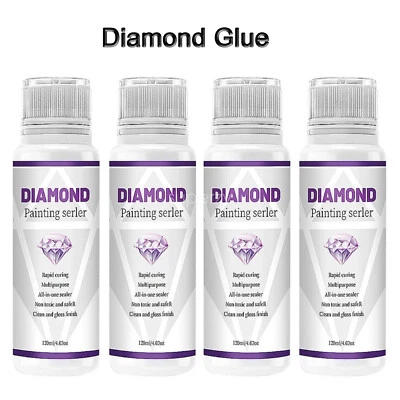 1-4Bottles Diamond Art Sealer 5D Permanent Hold DIY Diamond Painting Puzzle Glue - image 1 of 4