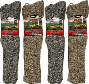 Mens Chunky Wool Blend Long Hose Thermal Work Boot Socks (lot) UK 6-11 - Picture 1 of 1