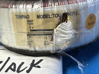 Tenpao 120 VAC TO 19V AC ------  +_ 25 VOLT DC Toroidal Transformer Tested ! - Image 1 of 4