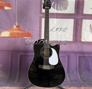 Custom Taka 381SC 12 String Dreadnought Cutaway Acoustic Electric Guitar w/ 301 - Picture 1 of 7