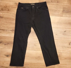 Lee Regular Fit Straight Leg Jeans Men's 38x30 Dark Black Denim - Picture 1 of 13