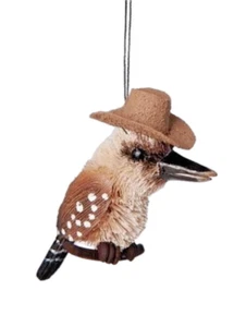 KOOKABURRA AKUBRA HAT BRISTLEBRUSH AUSTRALIAN ORNAMENT DECORATION SOUVENIR 8cm - Picture 1 of 2