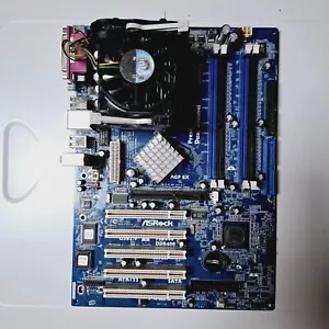 Vintage Motherboard ASRock P4V88 Socket 478 Pentium 4 Cpu Cooler AGP DDR... - Zdjęcie 1 z 10