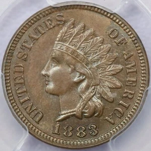 1883 1c Indian Head Cent - PCGS MS 65 BN - Picture 1 of 4