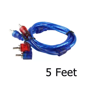 5PCS RCA Cavo Jack Audio 2 Vie Adattatore Sdoppiatore 2 Maschio a Maschio Filo L/R 10 Piedi - Foto 1 di 8