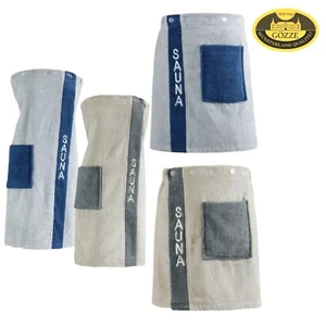 Gözze Damen&Herren Wellness Sauna Kit Umhang weiche 100% Baumwolle Sarong - Bild 1 von 6