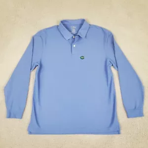 LL Bean Shirt Men's Large Blue Traditional Fit Long Sleeve Polo 300459 - Picture 1 of 11