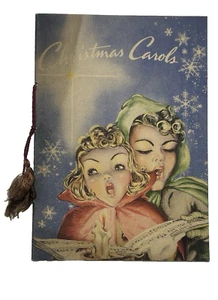Antique Christmas Carols Song Book Colorful Jean Kuphal Cover Galvin Mfg Corp - Picture 1 of 21