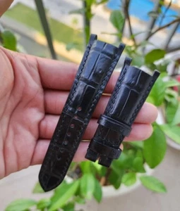 Size 25/17/18 Genuine Exotic Leather Skin Watch Strap Band For Elliptica - Picture 1 of 10