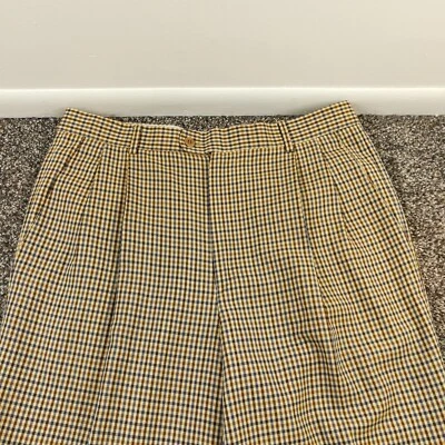 Pantalones de vestir Zanella de lana Bennett plisados multicolor a cuadros 34x30 Foto 1 de 4