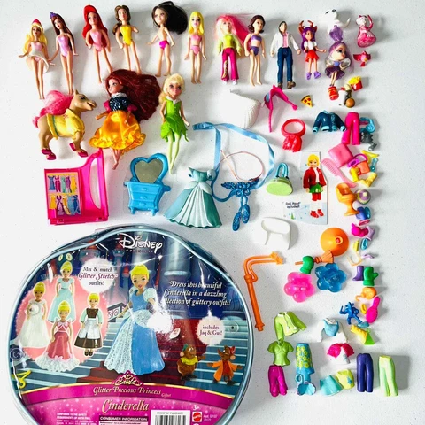 Disney Glitter Precious Princess Lot Polly Pocket Doll Collection Fairies Barbie Cover