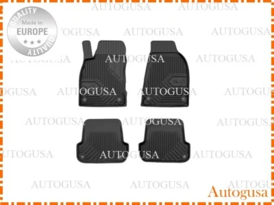 NEW SET LHD BLACK RUBBER FLOOR MATS LINERS ALL WEATHER FOR SEAT EXEO 2008-2013 - Imagem 1 de 4