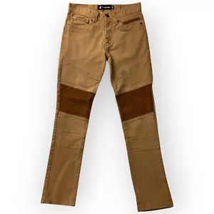 Jeans Moto Denim Uomo 30x32 Biker Slim Fit Pantaloni Equitazione Oppio Skater Grunge Akad - Foto 1 di 15