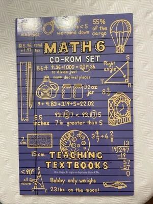 Sabouri MATH 6 Teaching Textbook 1.0 2007 COMPLETE CURRICULUM 6th Grade 4 CD's - Image 1 of 3