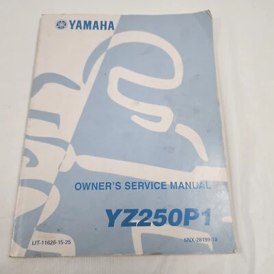 Libro manual de reparación de servicio de tienda Yamaha OEM - 2002 YZ250 YZ 250 P1 Foto 1 de 4