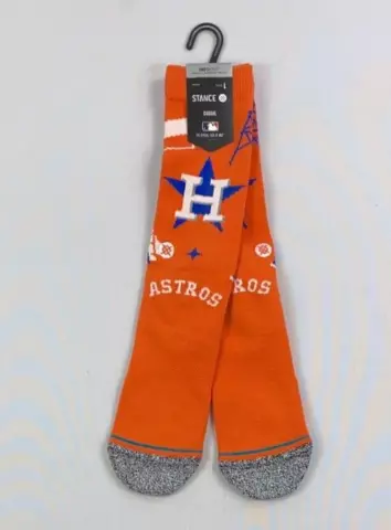 Men's Stance Infiknit Houston Astros MLB Crew Height Socks Cover