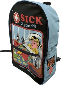 Steven Rhodes Sick Of Your Sh*t Backpack - Retro Rucksack - 40x30x12cm - Picture 1 of 2