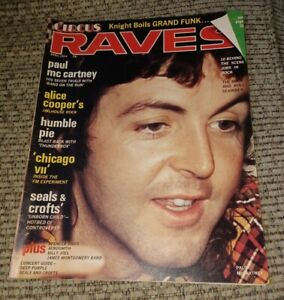 April 1974 CIRCUS RAVES Magazine Paul McCartney GRAND FUNK POSTER Humble Pie
