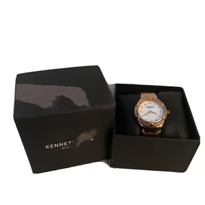 Kenneth Cole Ladies KC51050003 Crystal Accented Rose Gold Tone Watch w/MOP Dial - Picture 1 of 5